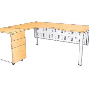 โต๊ะทำงาน L-MX181668M ขนาด 180*162*75 ซม.